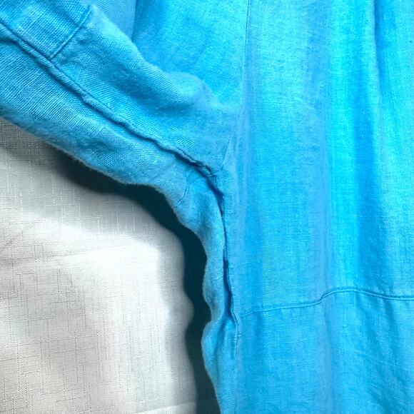 FLAX 100% Linen Capri Pants Women's M Pull On Lightweight Lagenlook Beach Casual - Picture 6 of 10